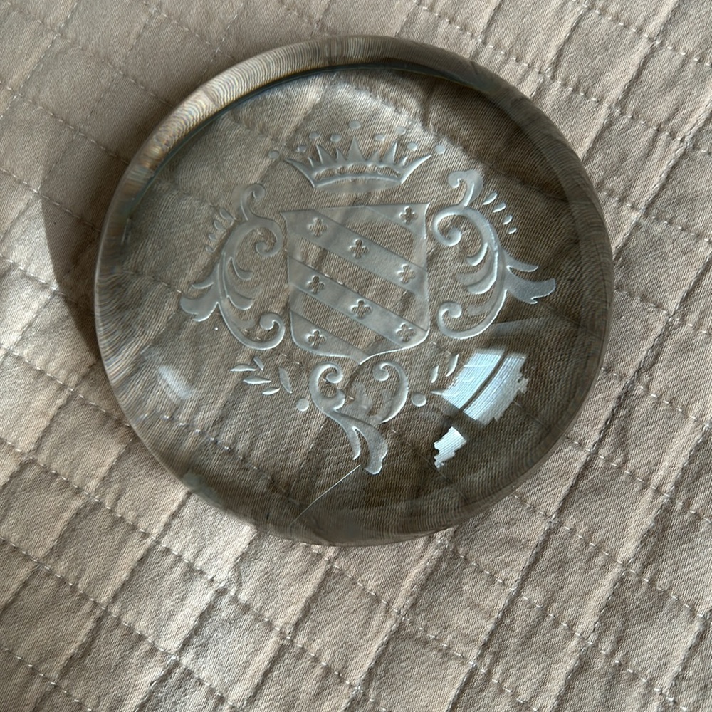 🍀glass, paperweight code of arms for leaf clovers